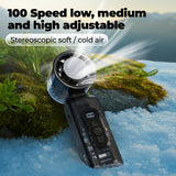 Portable Ice Compress Handheld Fan, 3600mAh USB-C, Quiet & Cool