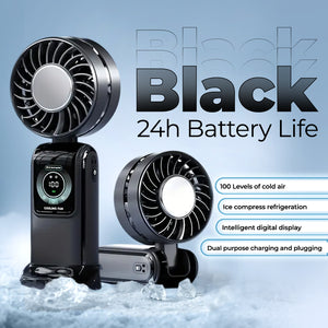 Portable Foldable Mini Fan, 3600mAh USB, Low Noise, Travel-Friendly