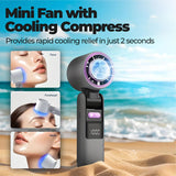 Compact Handheld Fan, 4000mAh USB Rechargeable, Portable & Sleek