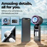 Compact Handheld Fan, 4000mAh USB Rechargeable, Portable & Sleek