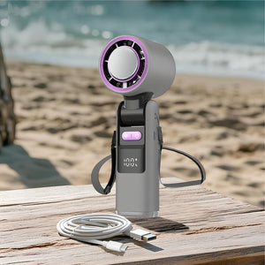 Compact Handheld Fan, 4000mAh USB Rechargeable, Portable & Sleek
